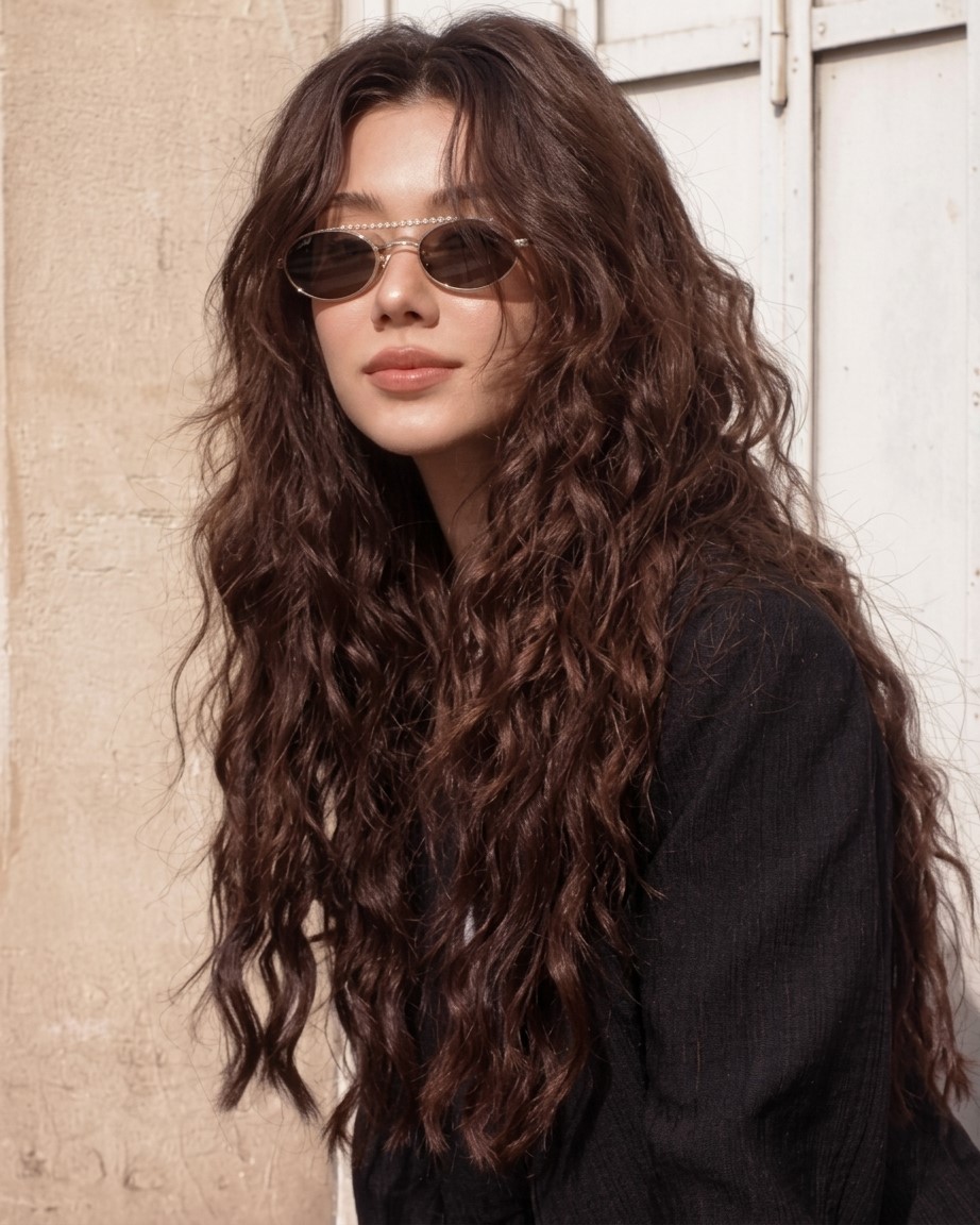 Mắt kính Chanel Oval Sunglasses Metal Imitation Pearls Gold Frame Brown Lenses 4297H 1