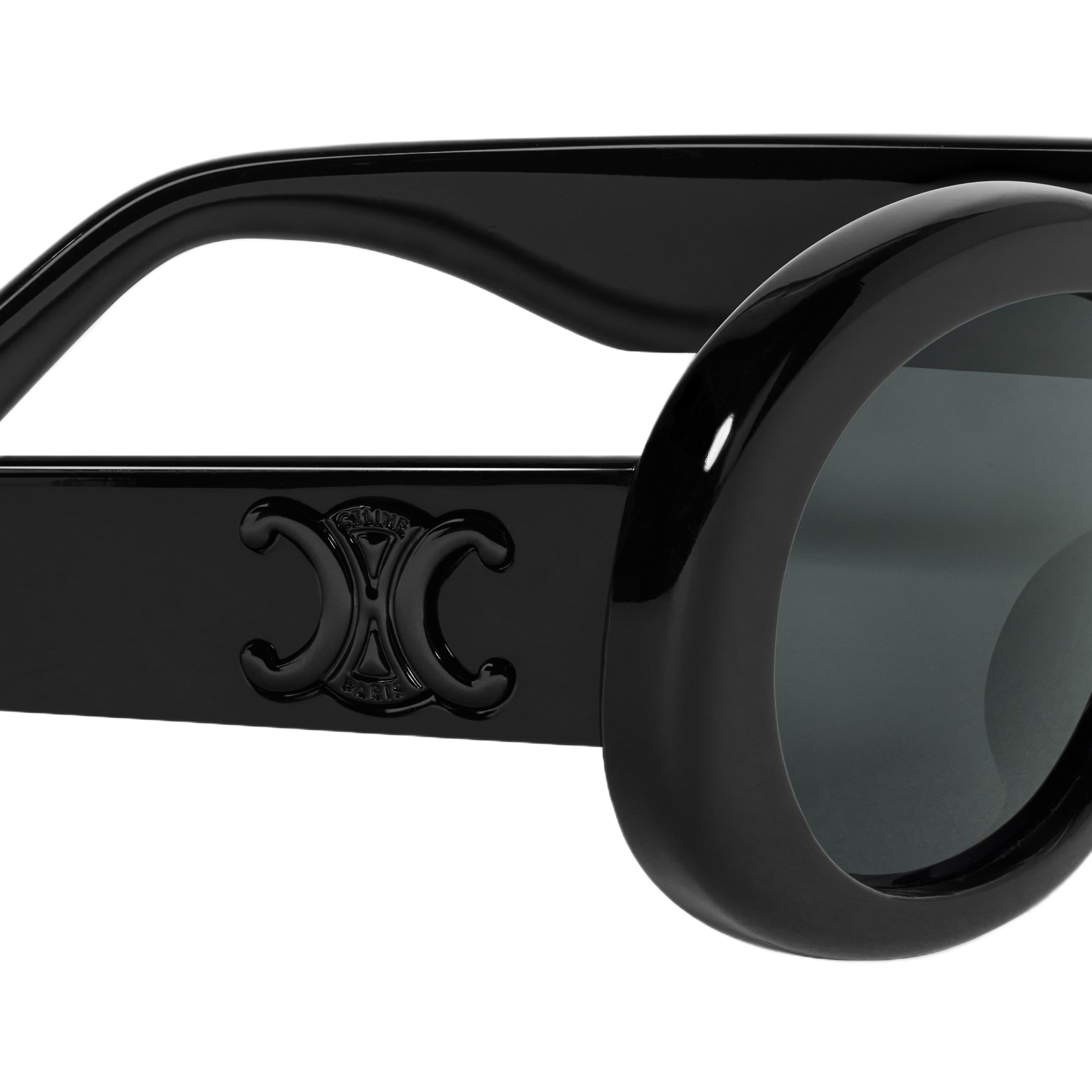 MÁT NỮ CELINE TRIOMPHE 01 SUNGLASSES IN OVAL BLACK ACETATE FRAME 4