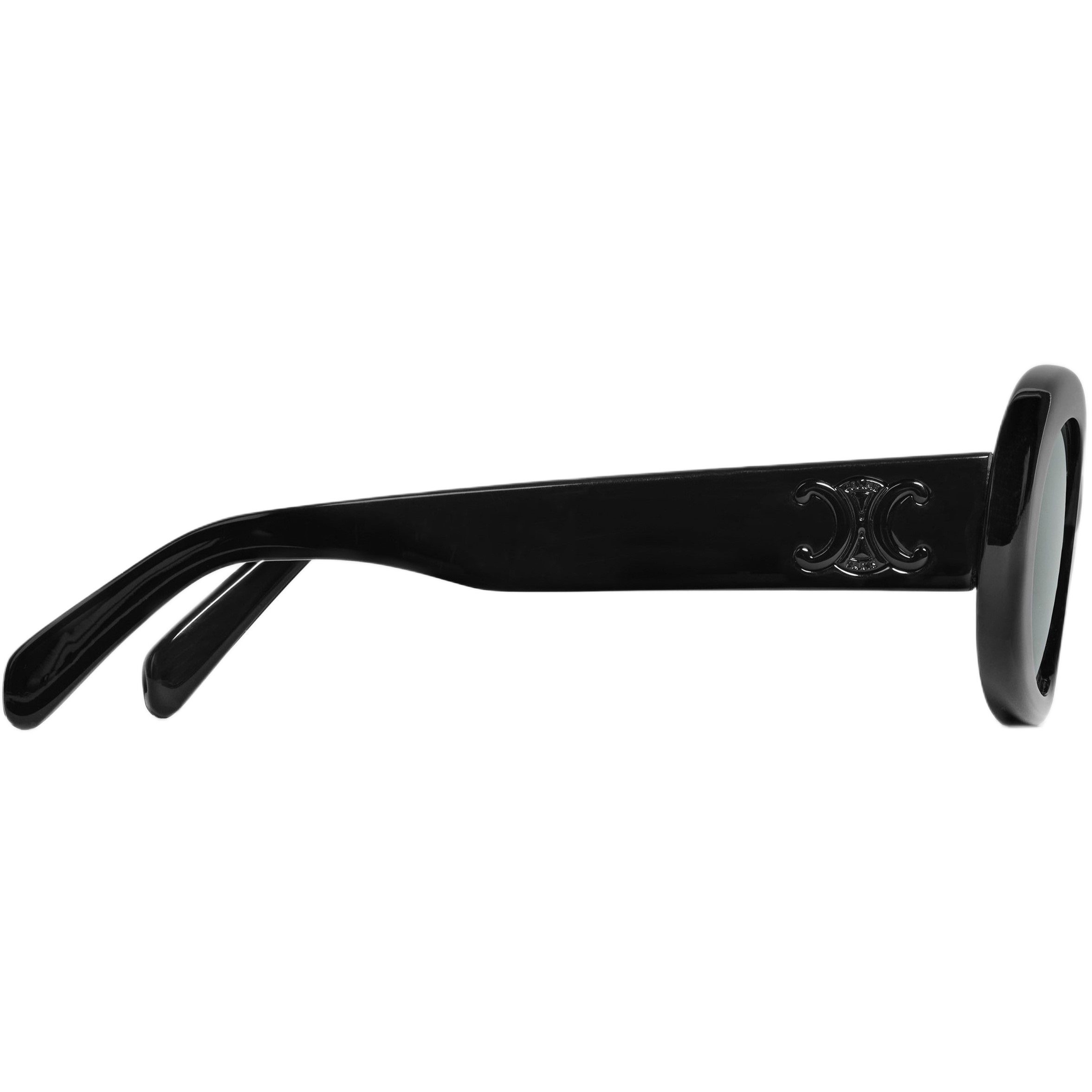 MÁT NỮ CELINE TRIOMPHE 01 SUNGLASSES IN OVAL BLACK ACETATE FRAME 5