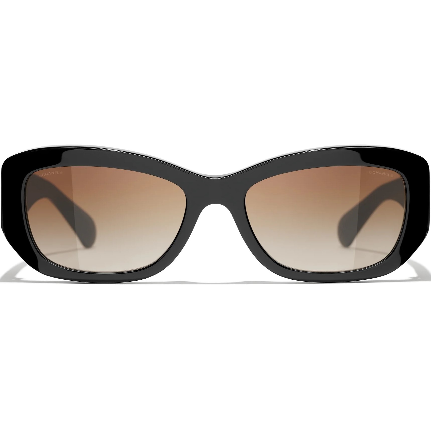 Kính Mát Nữ Chanel Rectangle Black Acetate Sunglasses 5493 3