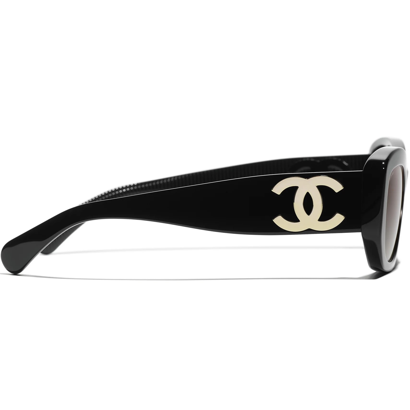 Kính Mát Nữ Chanel Rectangle Black Acetate Sunglasses 5493 6