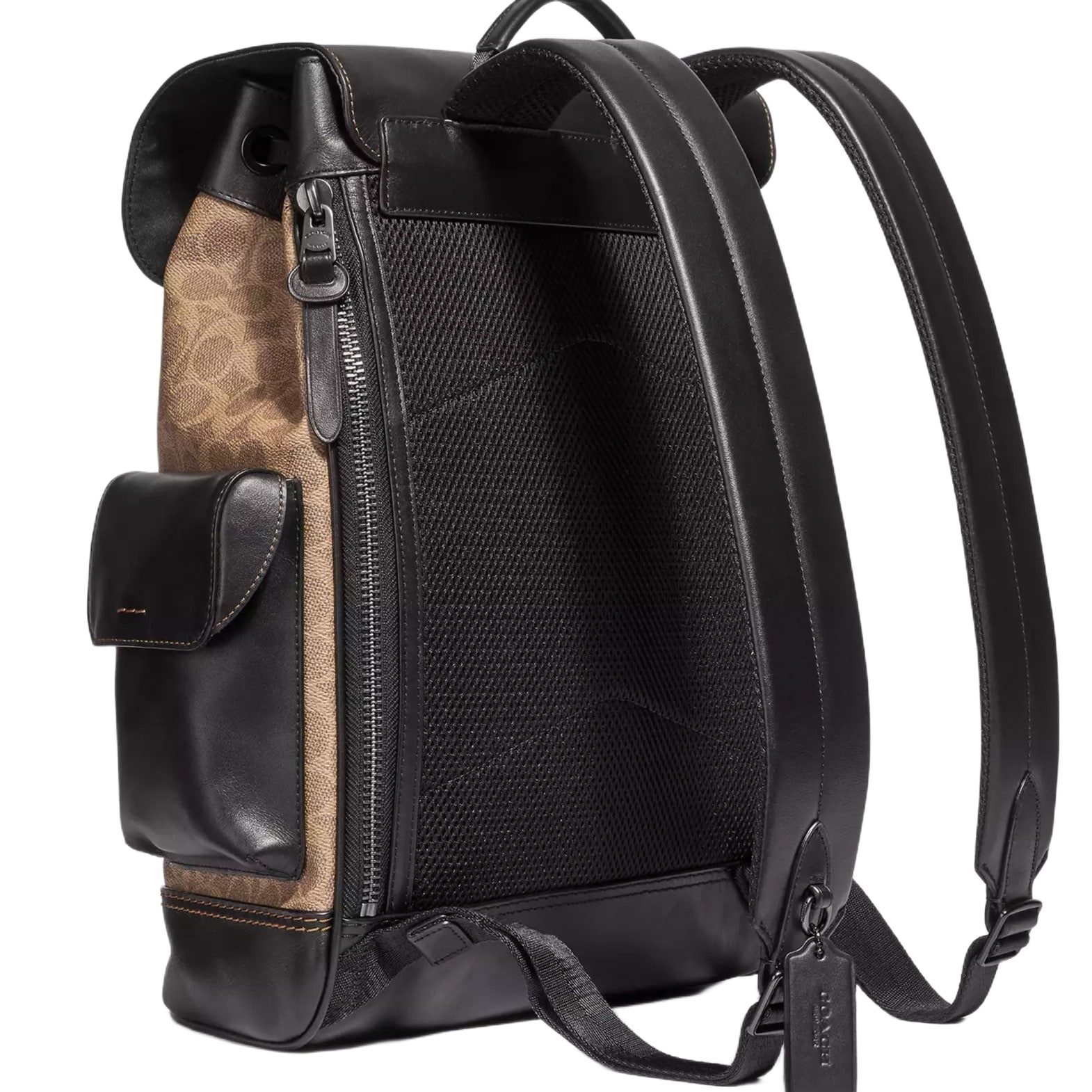 Balo Coach Rivington Backpack In Signature Canvas Black Copper Khaki 40344 6