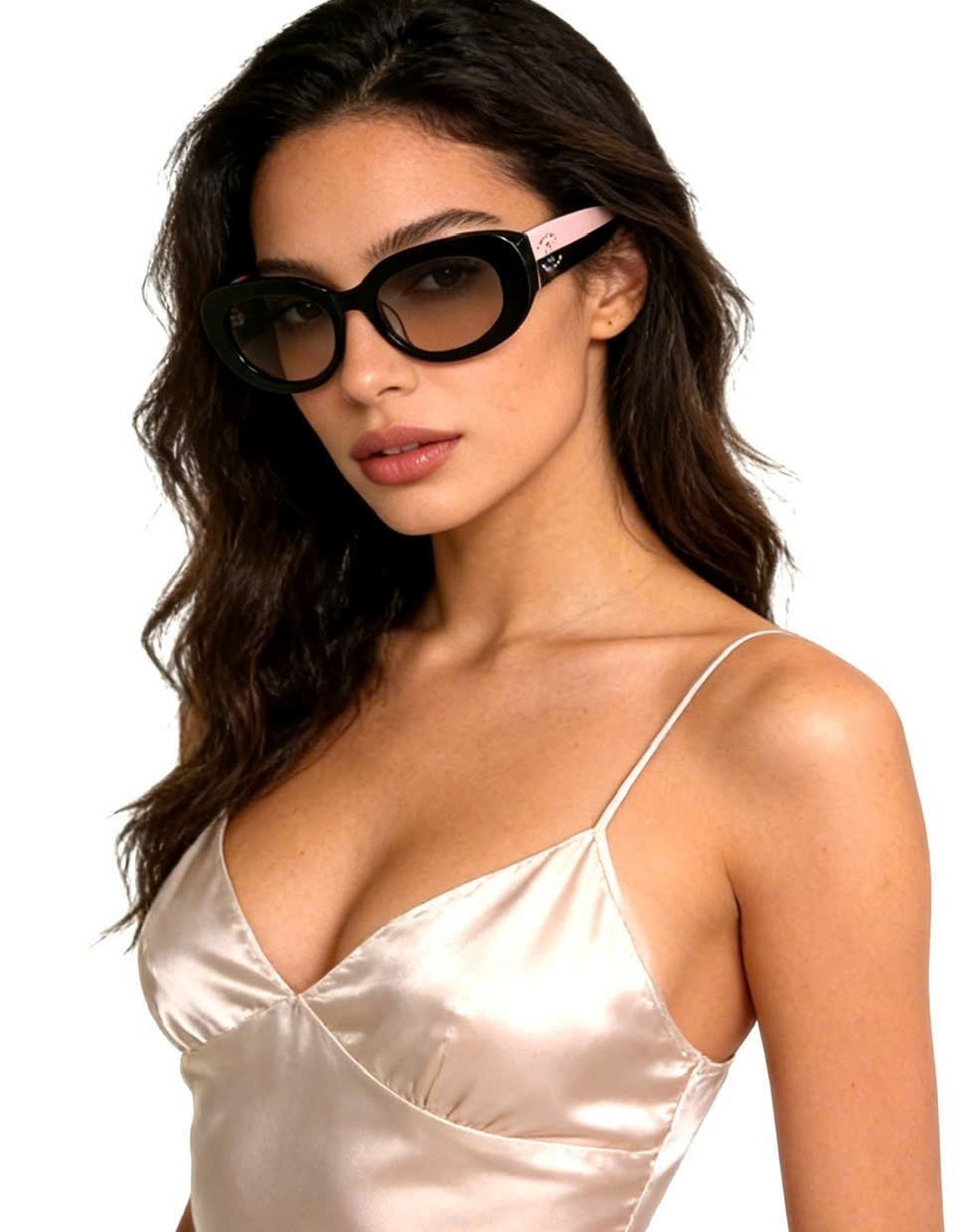 Mắt kính Chanel Oval sunglasses Black Acetate Frame Gray Lenses 5562B 6