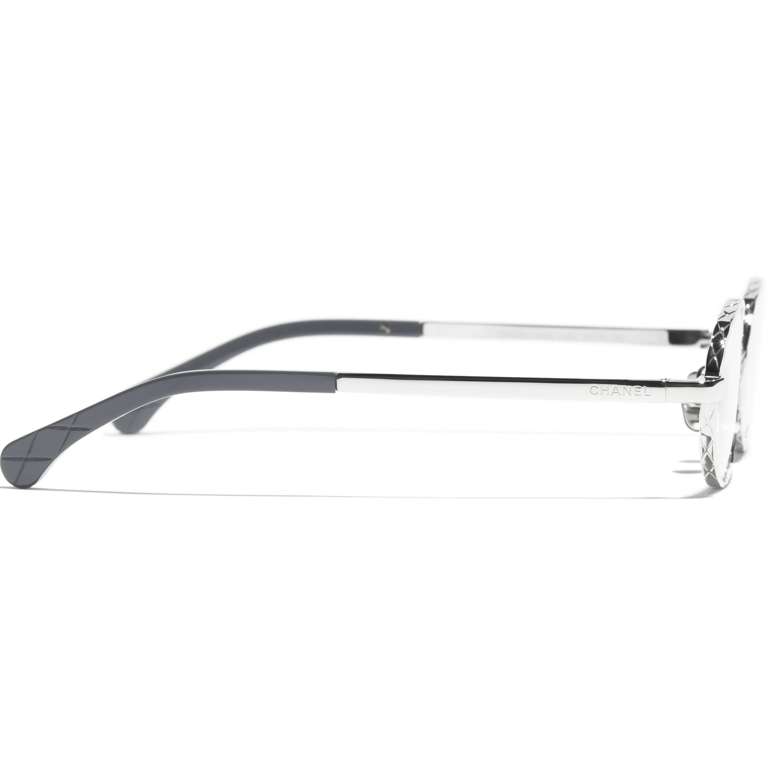 Mắt Kính Chanel Oval Silver Frame Eyeglasses 1