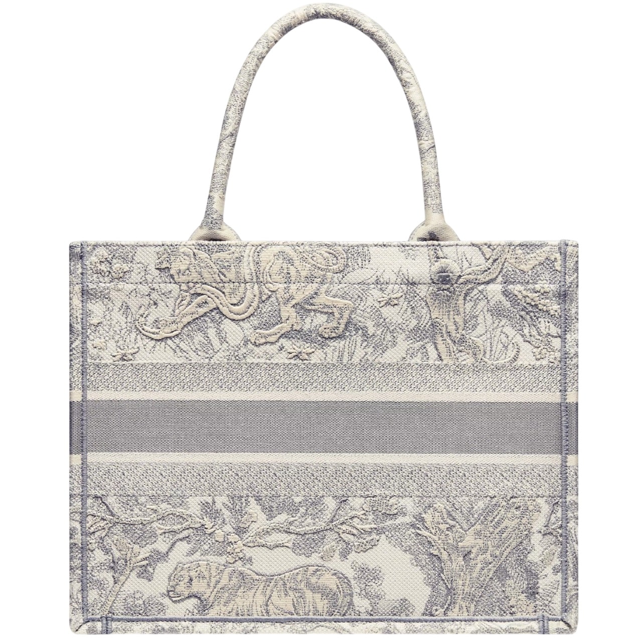 Túi xách nữ Medium Dior Book Tote Ecru and Gray Toile de Jouy Embroidery 2