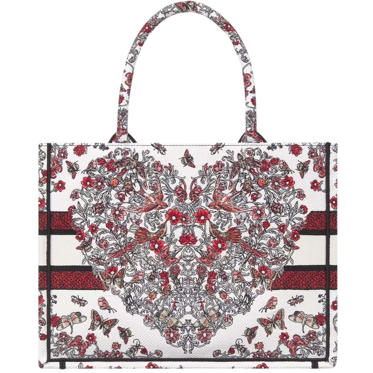 Túi xách nữ Dioramour Medium Dior Book Tote Latte Embroidery with Multicolor Motif 1
