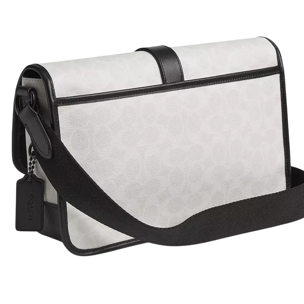 Túi Coach Nam League Messenger Bag In Signature Canvas White CU202 4