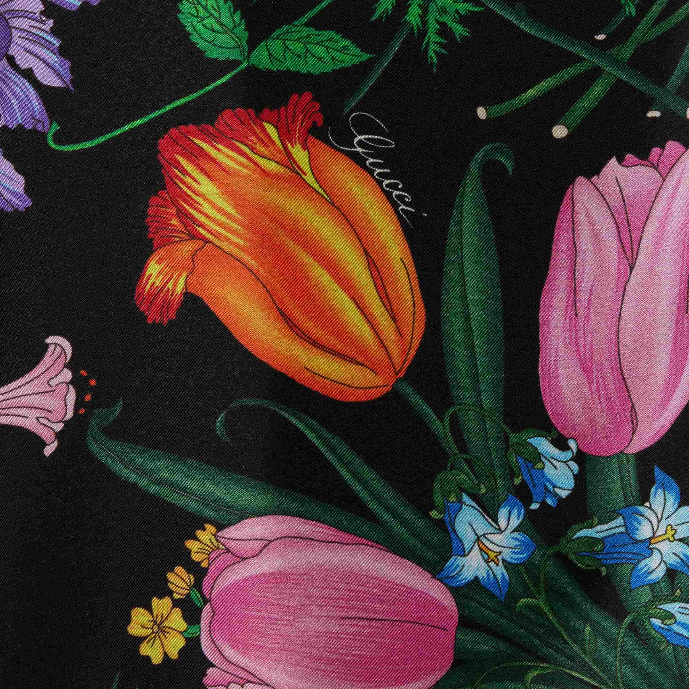 Áo sơ mi lụa Gucci Printed silk twill shirt 2