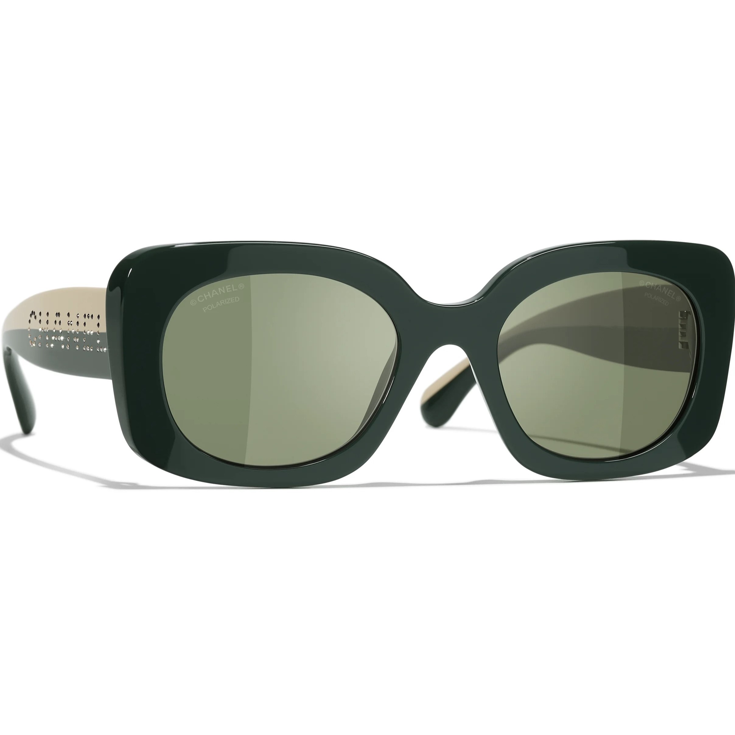 Kính mát Chanel Square Sunglasses Dark Green 5563 2