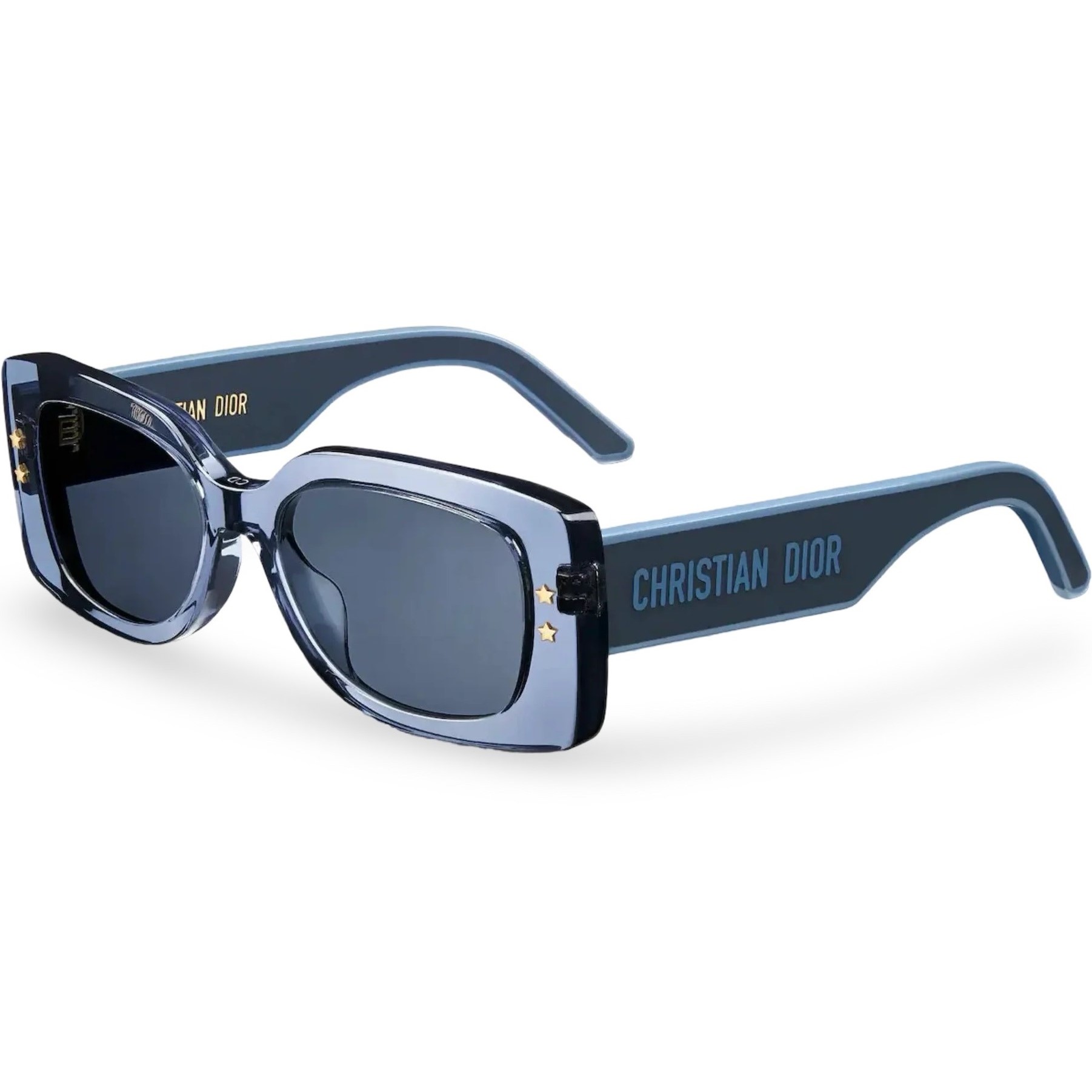Kính mát DiorPacific S1U Transparent Blue Rectangular Sunglasses 4