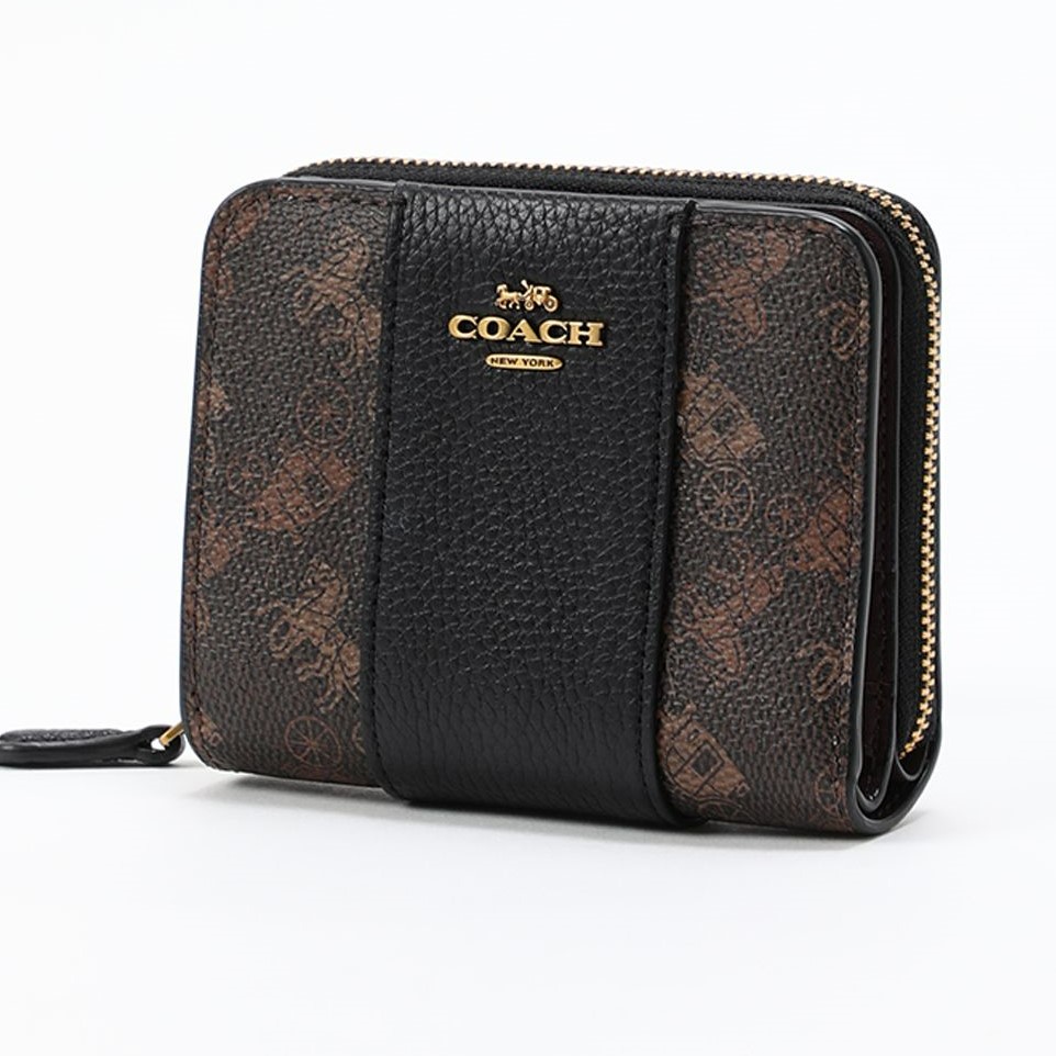 VÍ GẬP NỮ COACH BILLFOLD WALLET WITH HORSE AND CARRIAGE PRINT 43