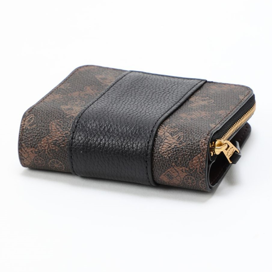 VÍ GẬP NỮ COACH BILLFOLD WALLET WITH HORSE AND CARRIAGE PRINT 45