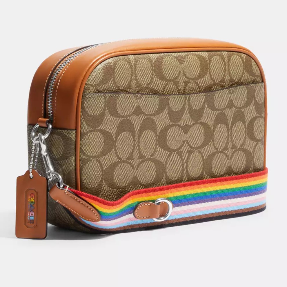 Túi đeo chéo Coach Jamie Camera Bag In Signature Canvas With Patches CJ605 4