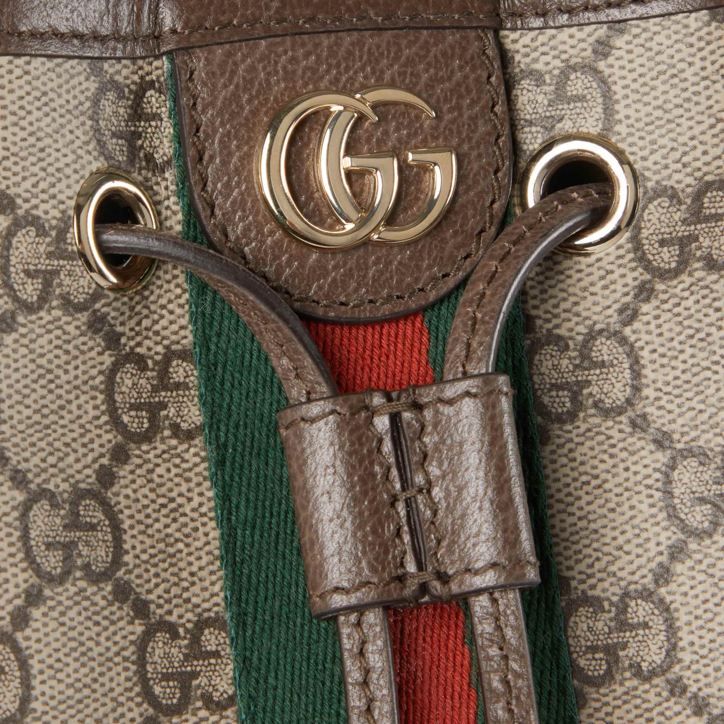 Túi Gucci Ophidia Small Bucket Bag Beige and Dark Brown GG Monogram 2