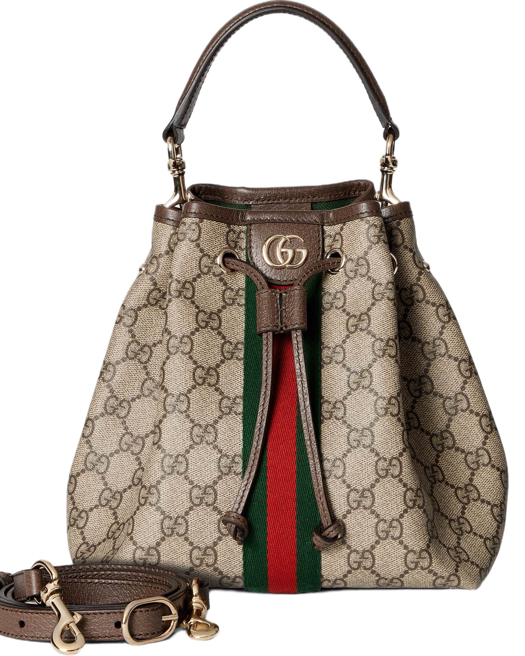 Túi Gucci Ophidia Small Bucket Bag Beige and Dark Brown GG Monogram 8