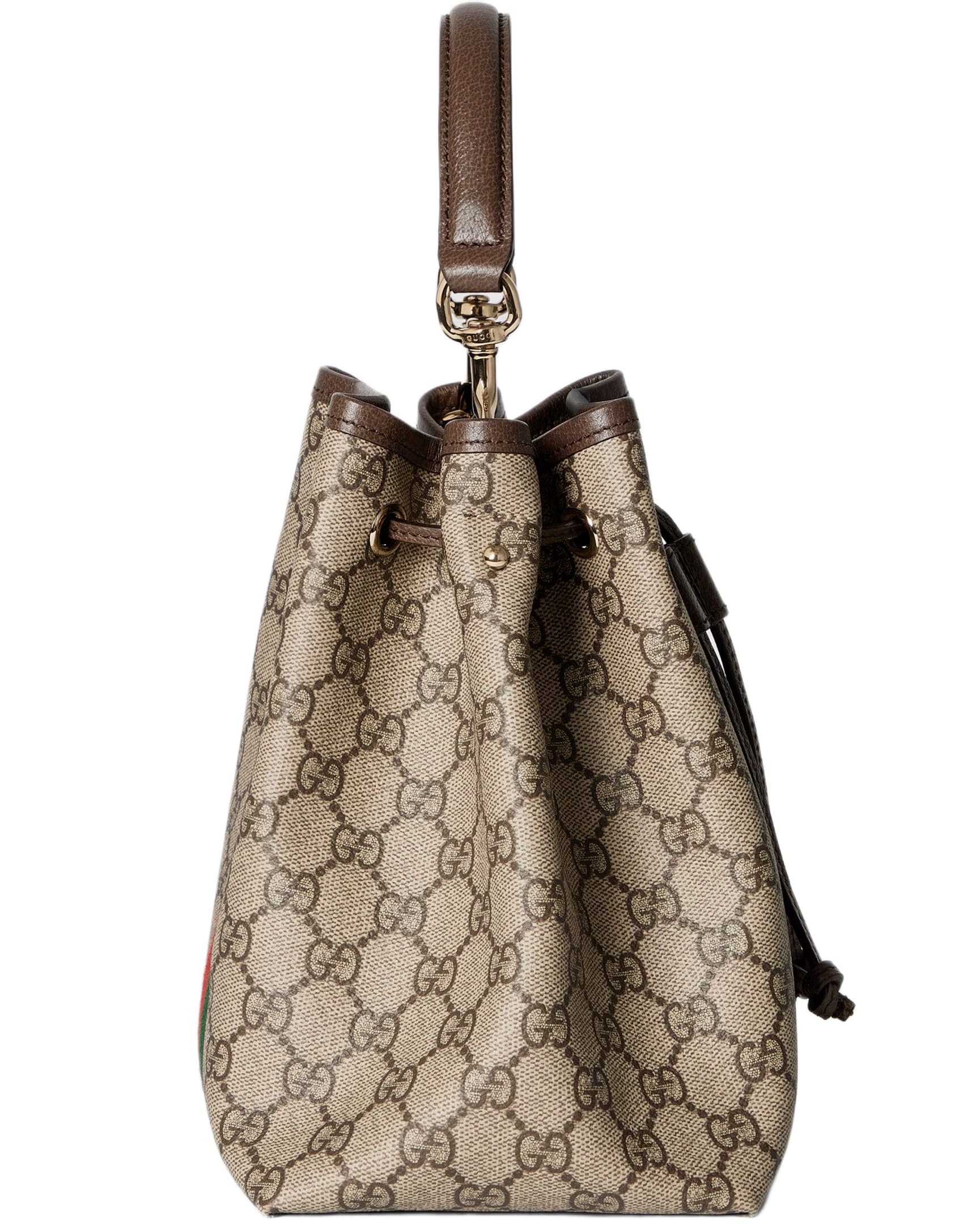 Túi Gucci Ophidia Small Bucket Bag Beige and Dark Brown GG Monogram 9