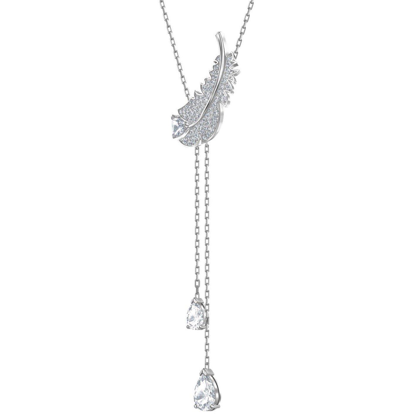 DÂY CHUYỀN SWAROVSKI LÔNG NGỖNG NICE Y NECKLACE WHITE RHODIUM PLATED 5493397 2