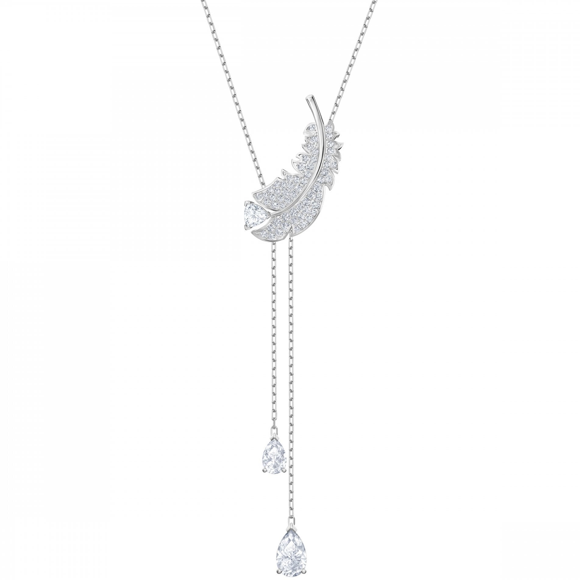 DÂY CHUYỀN SWAROVSKI LÔNG NGỖNG NICE Y NECKLACE WHITE RHODIUM PLATED 5493397 4