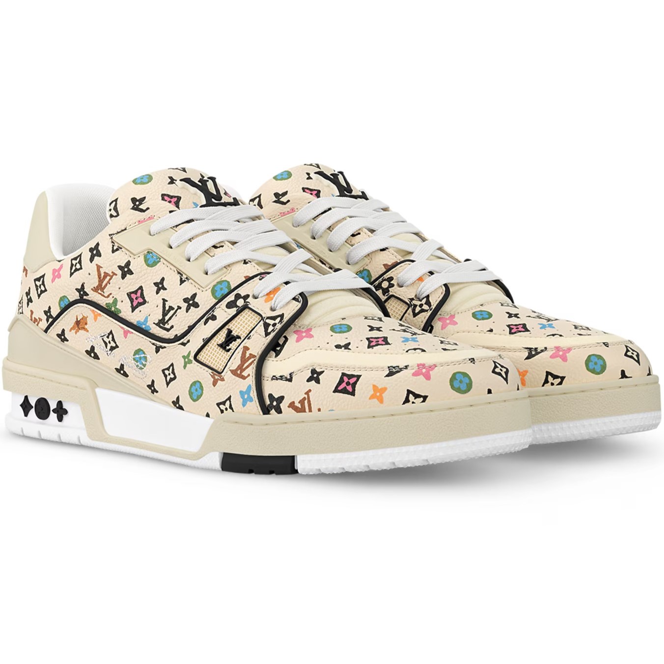 Giày LV Louis Vuitton Trainer Sneaker Beige 1ACXB0 2