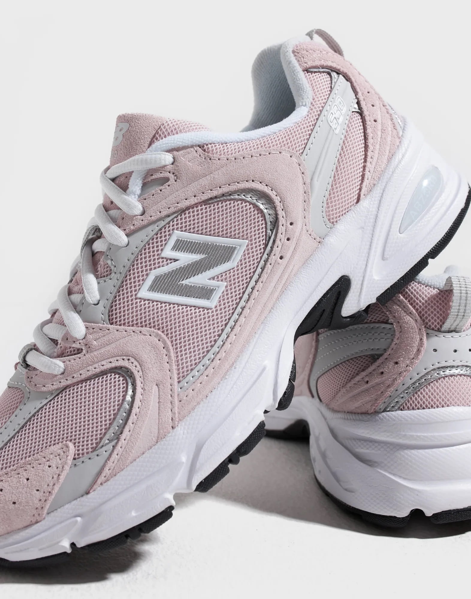 Giày New Balance 530 Pink Silver White Pink Suede Sneakers 11