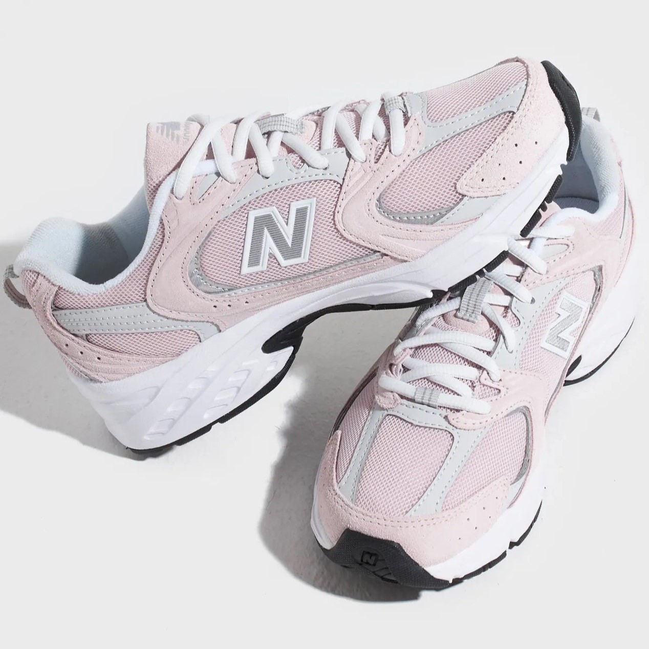 Giày New Balance 530 Pink Silver White Pink Suede Sneakers 16