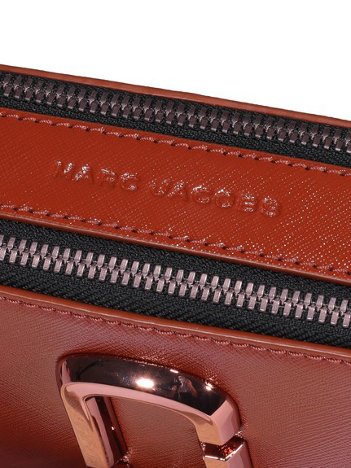 Túi đeo chéo nữ Marc Jacobs màu cam nâu The Snapshot Monochrome Leather Camera Bag 11