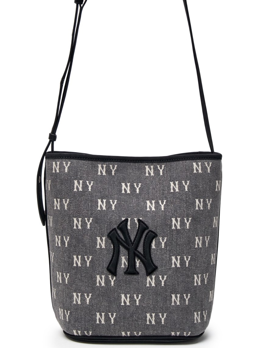 Túi MLB Classic Monogram Vintage Denim Bucket Bag New York Yankees Grey 3ABMMV65N-50CGS 3