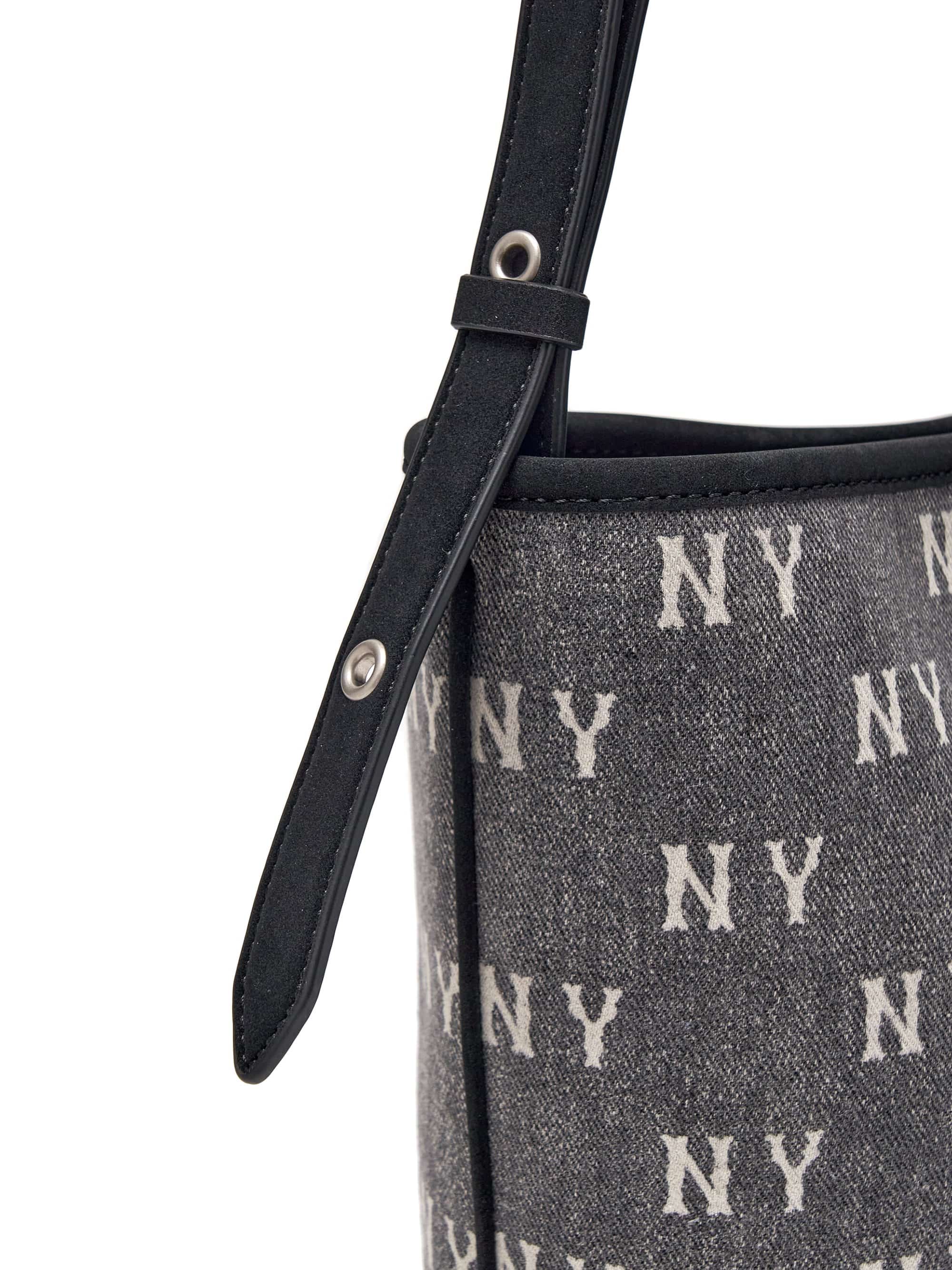 Túi MLB Classic Monogram Vintage Denim Bucket Bag New York Yankees Grey 3ABMMV65N-50CGS 7