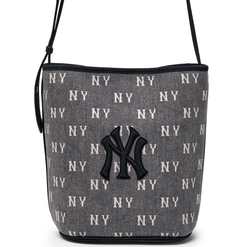 Túi MLB Classic Monogram Vintage Denim Bucket Bag New York Yankees Grey 3ABMMV65N-50CGS 8