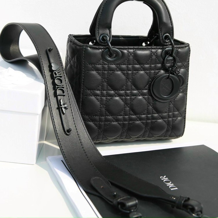 Túi xách Dior Lady vải siêu cấp màu đen size 24cm  Túi Xách Nữ Túi Xách  Đẹp Túi Xách Giày Dép Nữ  Bước Thời Trang