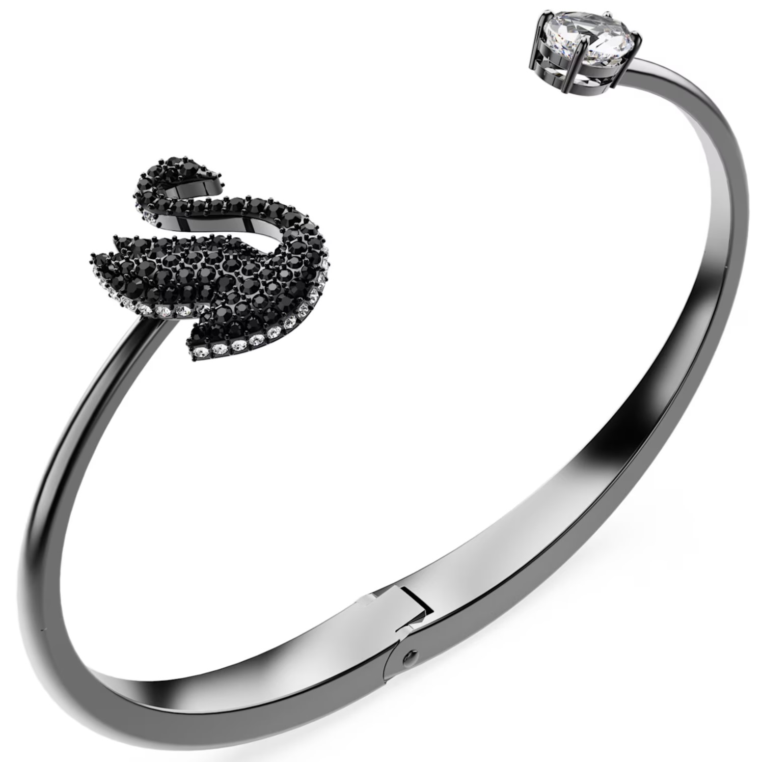 VÒNG ĐEO TAY SWAROVSKI THIÊN NGA SWAN BANGLE BLACK RUTHENIUM PLATED 5688744 1