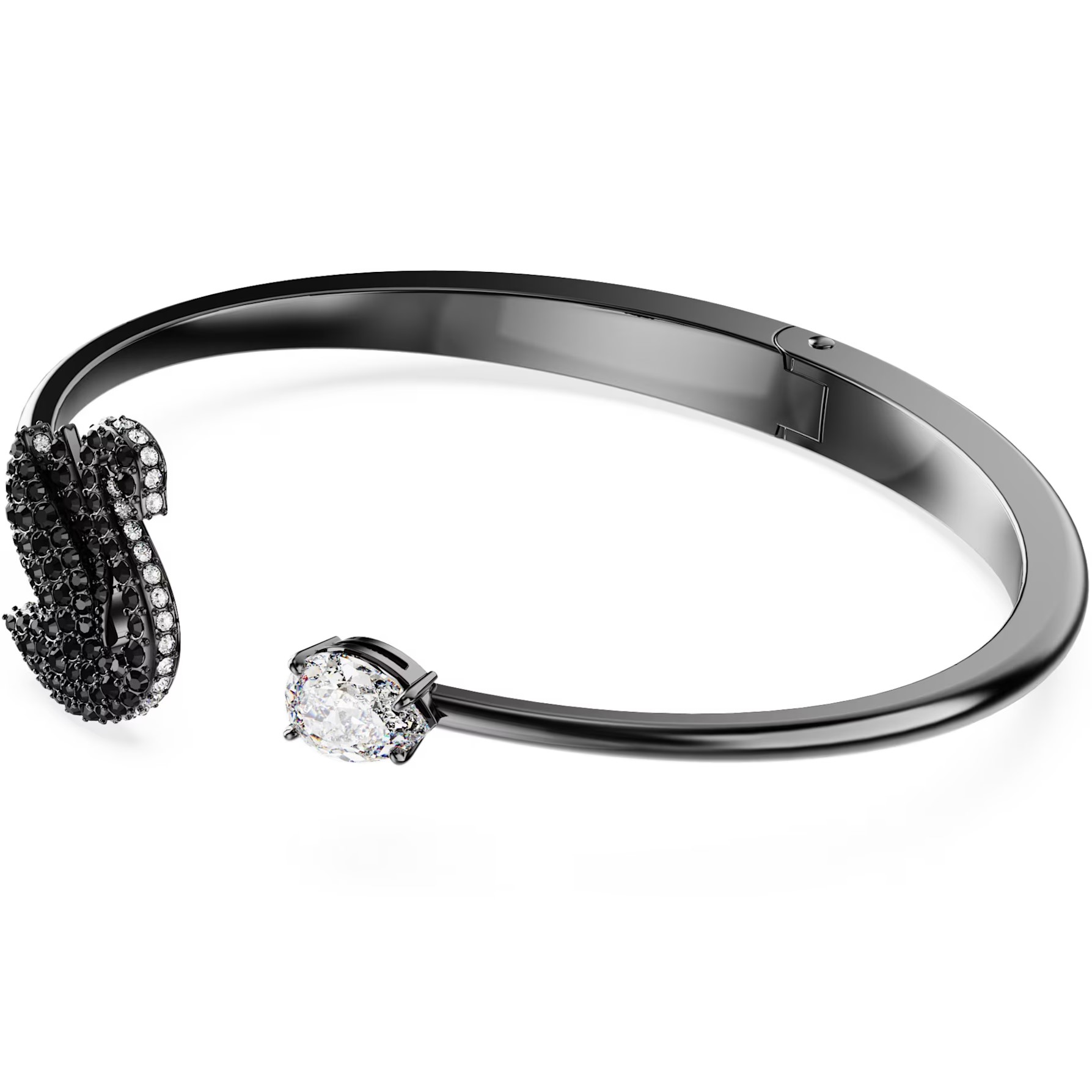 VÒNG ĐEO TAY SWAROVSKI THIÊN NGA SWAN BANGLE BLACK RUTHENIUM PLATED 5688744 5