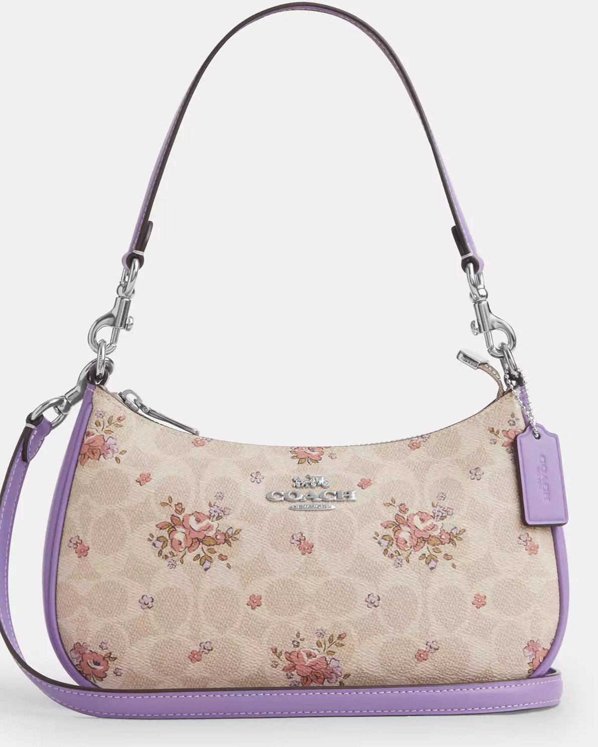 Túi Coach Teri Shoulder Bag In Signature Canvas With Floral Print Sand Multi CAL37 2