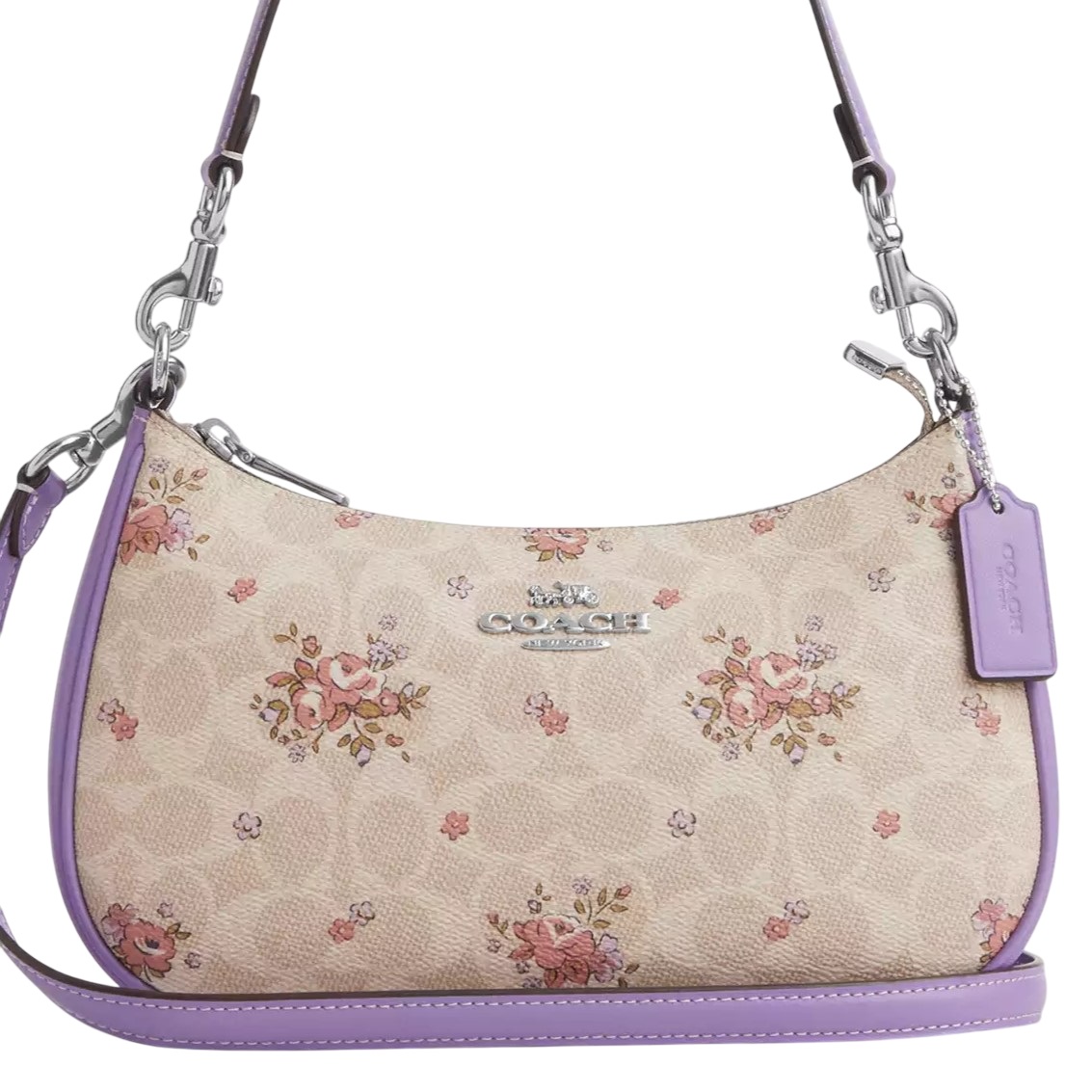 Túi Coach Teri Shoulder Bag In Signature Canvas With Floral Print Sand Multi CAL37 5
