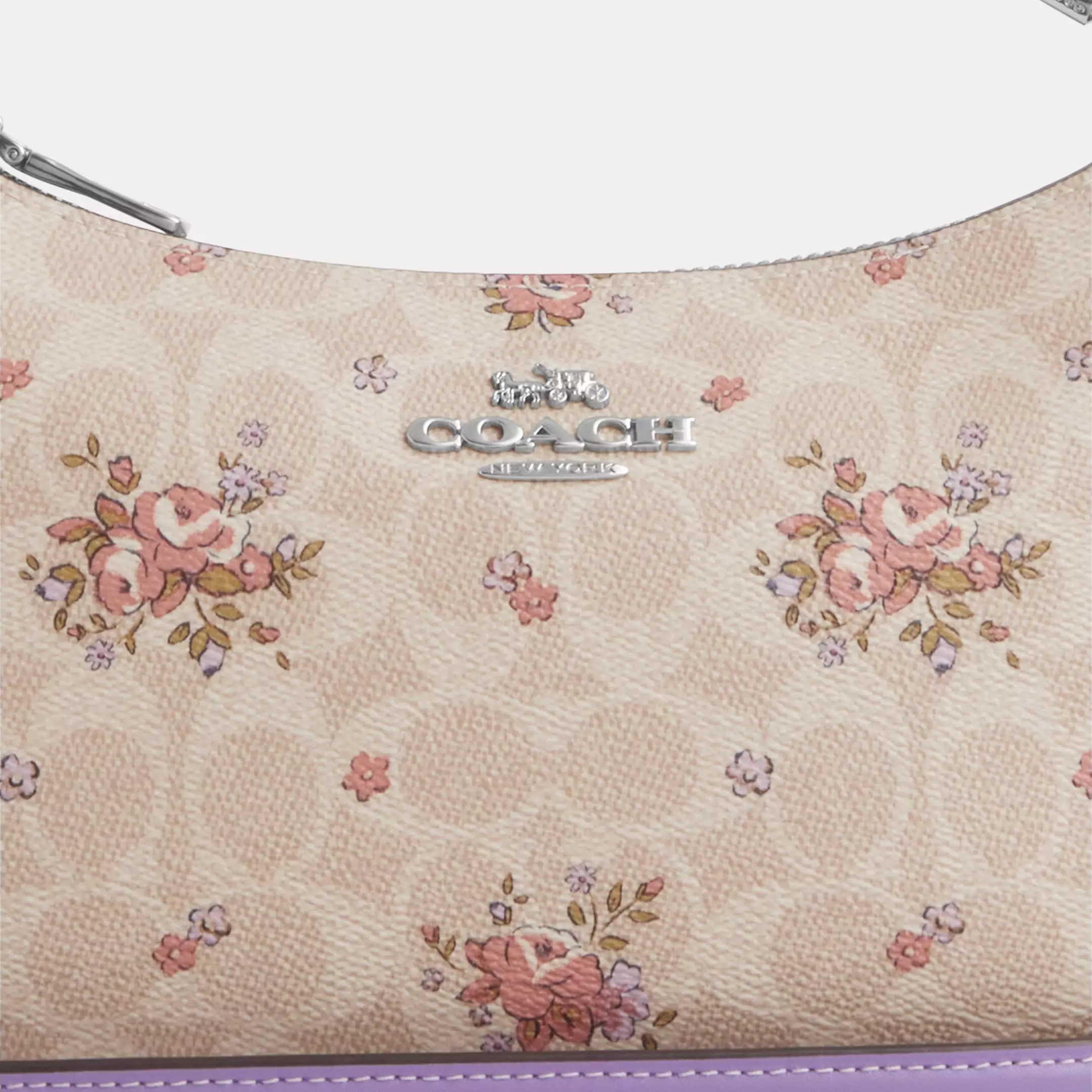 Túi Coach Teri Shoulder Bag In Signature Canvas With Floral Print Sand Multi CAL37 6