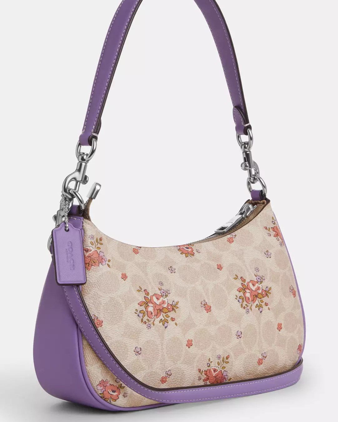 Túi Coach Teri Shoulder Bag In Signature Canvas With Floral Print Sand Multi CAL37 10