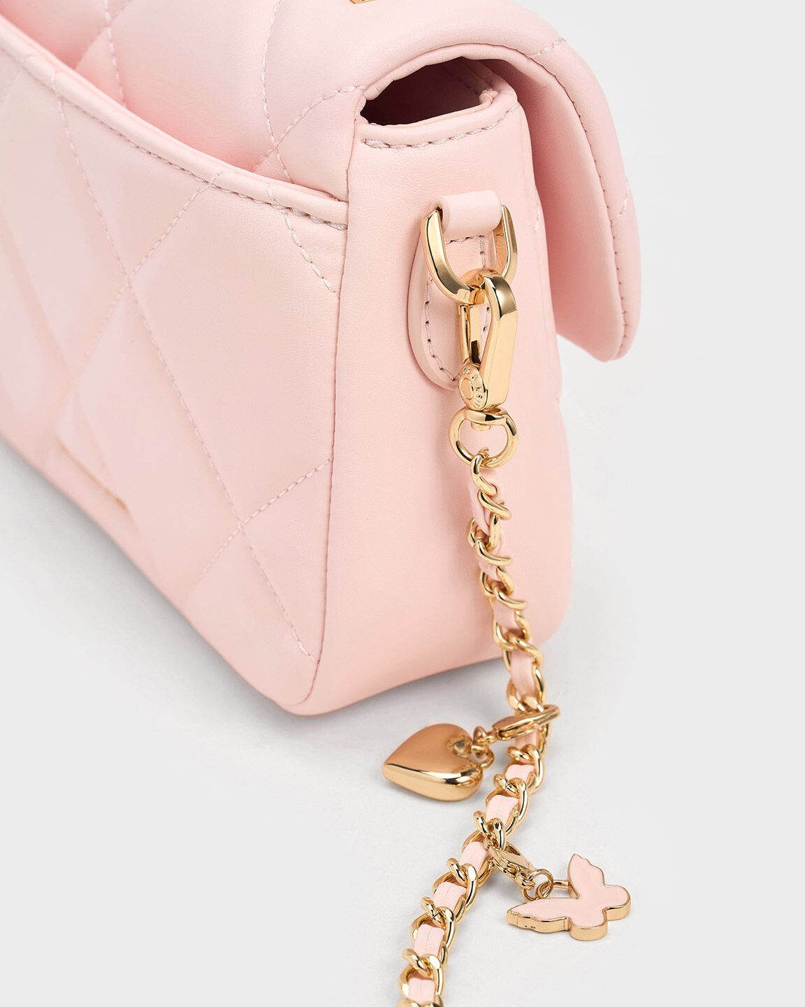 TÚI CHARLES KEITH QUILTED BOXY TOP HANDLE BAG PINK CK17-50671661 12