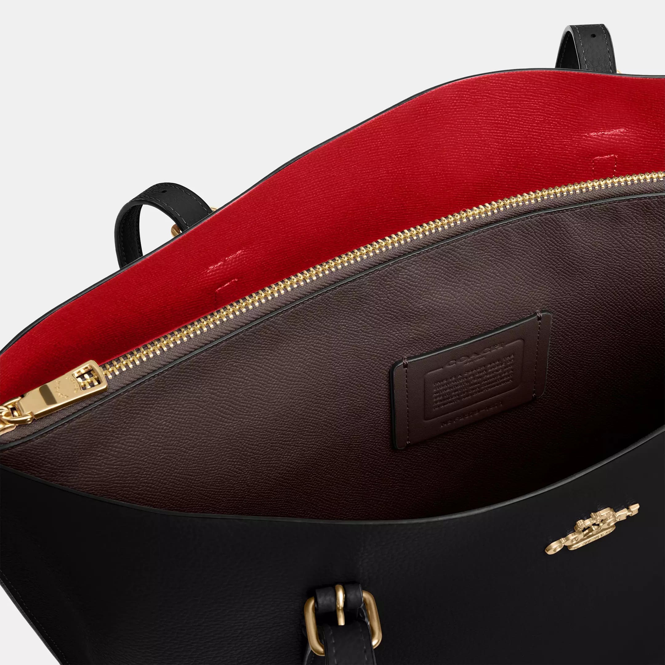 TÚI COACH MOLLIE TOTE BAG GOLD BLACK TRUE RED 1671 2