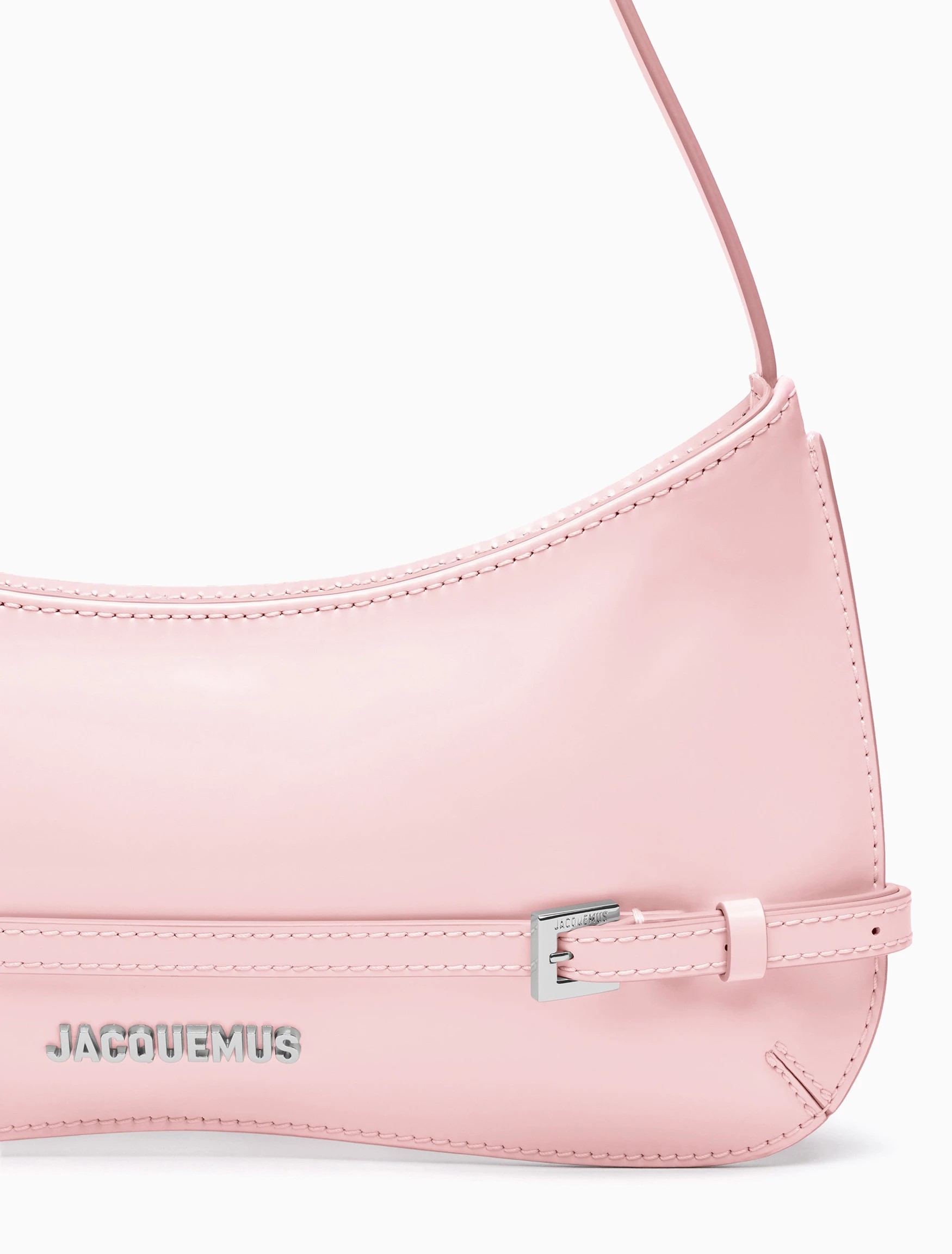 Túi đeo vai Jacquemus Le Bisou Ceinture Patent Leather Shoulder Bag Pale Pink 1