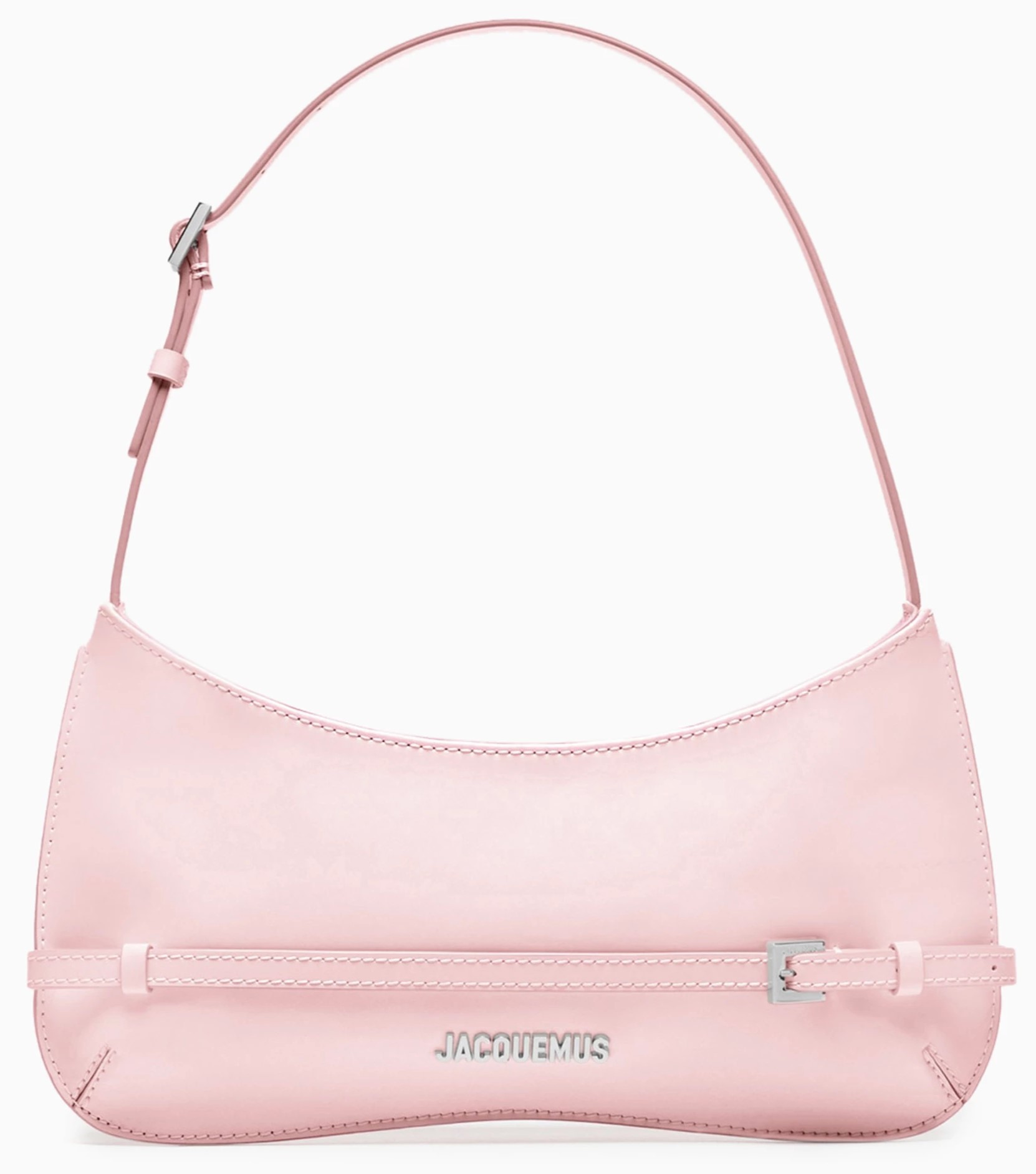 Túi đeo vai Jacquemus Le Bisou Ceinture Patent Leather Shoulder Bag Pale Pink 5