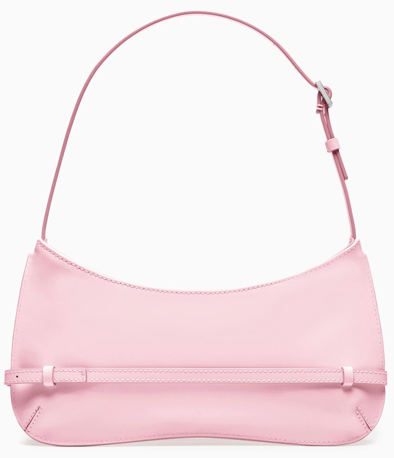 Túi đeo vai Jacquemus Le Bisou Ceinture Patent Leather Shoulder Bag Pale Pink 4
