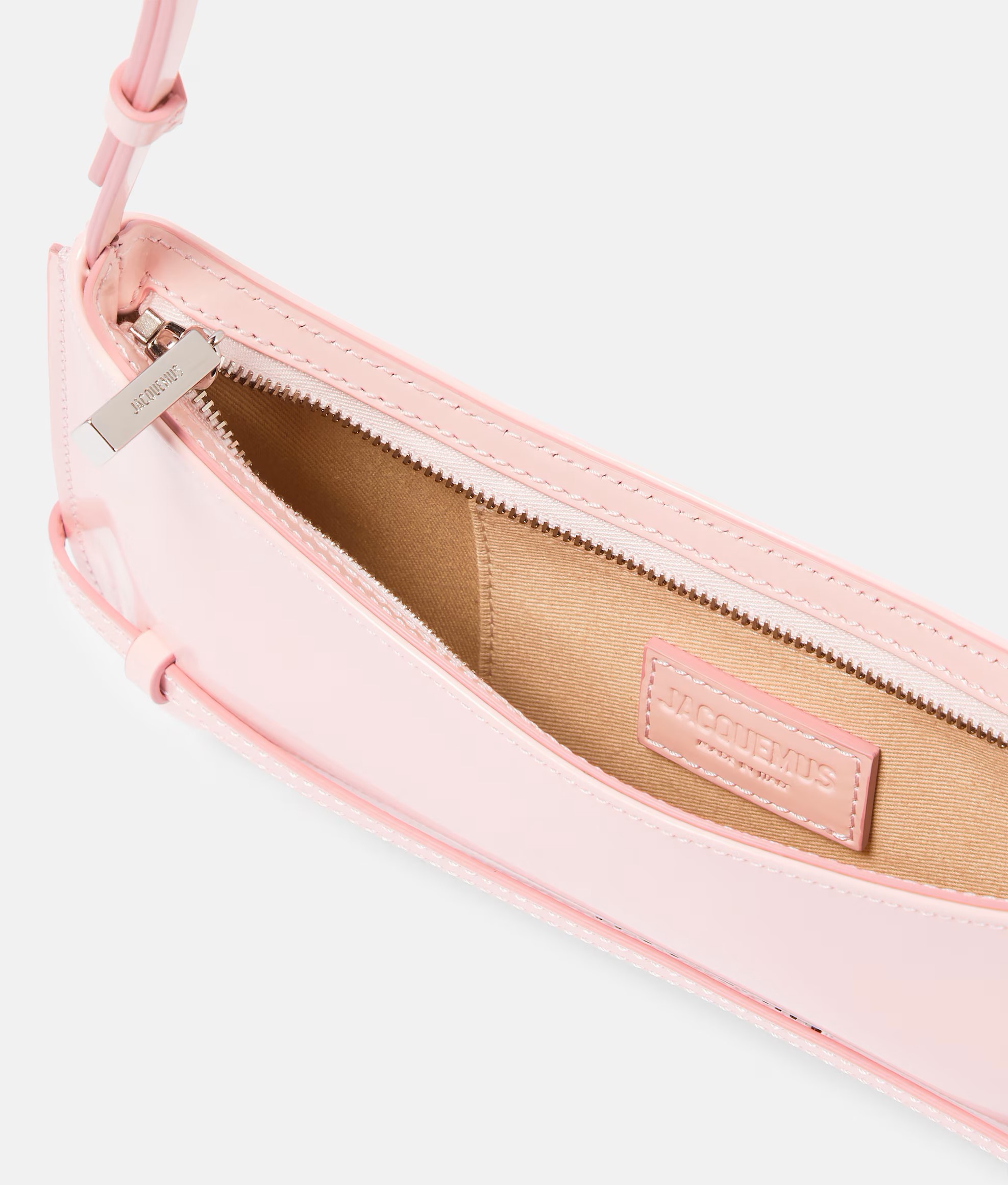 Túi đeo vai Jacquemus Le Bisou Ceinture Patent Leather Shoulder Bag Pale Pink 9