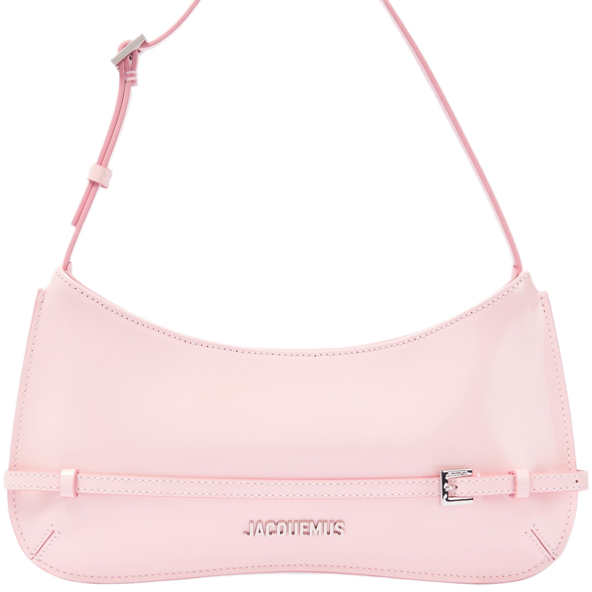Túi đeo vai Jacquemus Le Bisou Ceinture Patent Leather Shoulder Bag Pale Pink 12