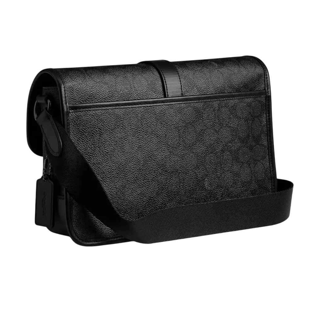 Túi Coach Nam League Messenger Bag In Signature Canvas Charcoal CU202 1