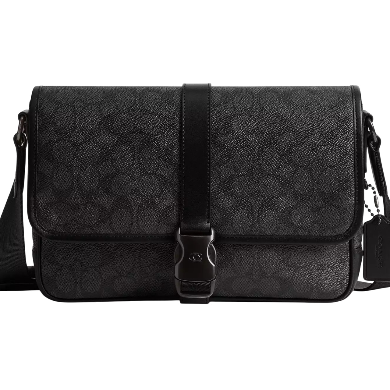 Túi Coach Nam League Messenger Bag In Signature Canvas Charcoal CU202 6