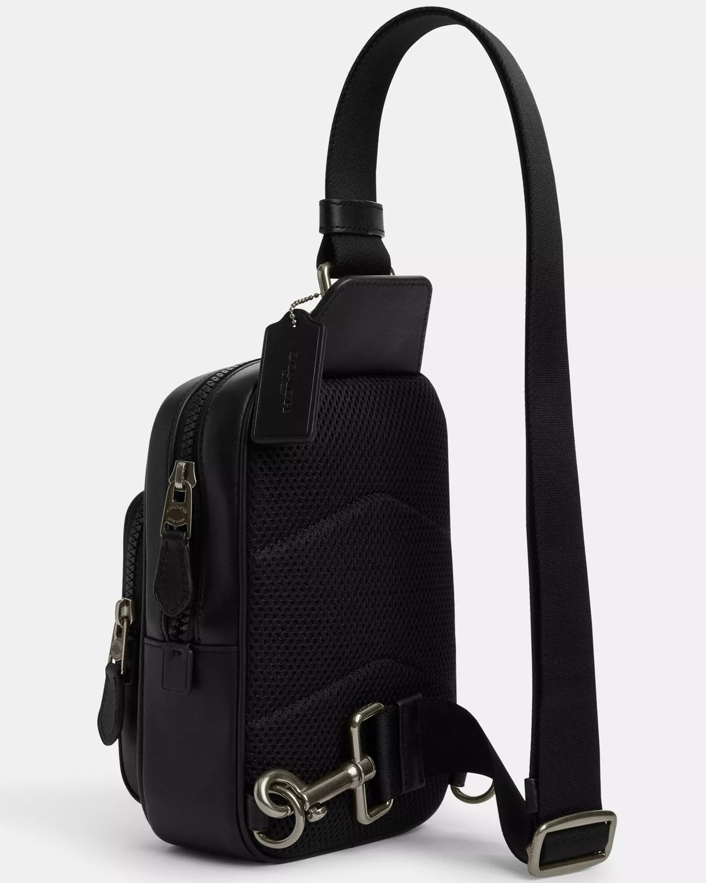 TÚI COACH NAM TRACK PACK 14 IN SIGNATURE CANVAS CHARCOAL BLACK CL412 5