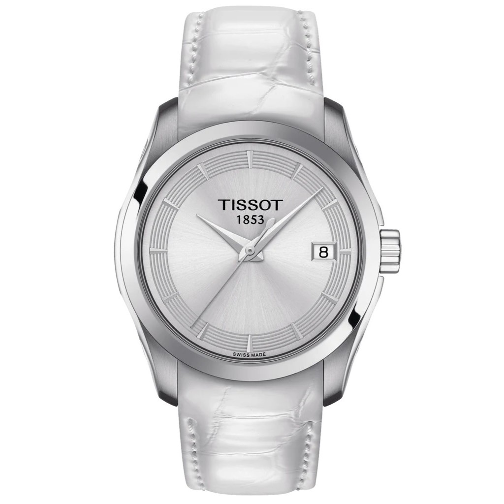 Đồng hồ nữ Tissot T-Classic Couturier White Leather Quartz Ladies T035.210.16.011.00 3