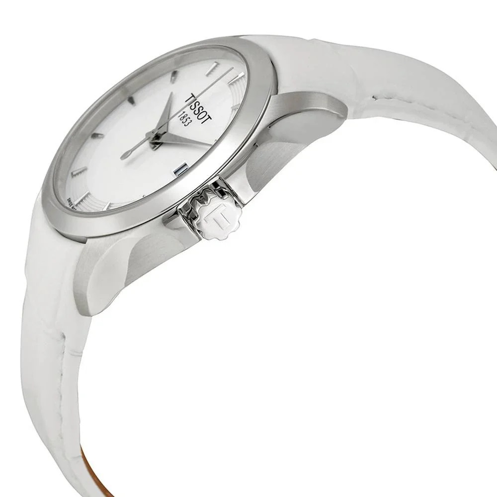 Đồng hồ nữ Tissot T-Classic Couturier White Leather Quartz Ladies T035.210.16.011.00 5