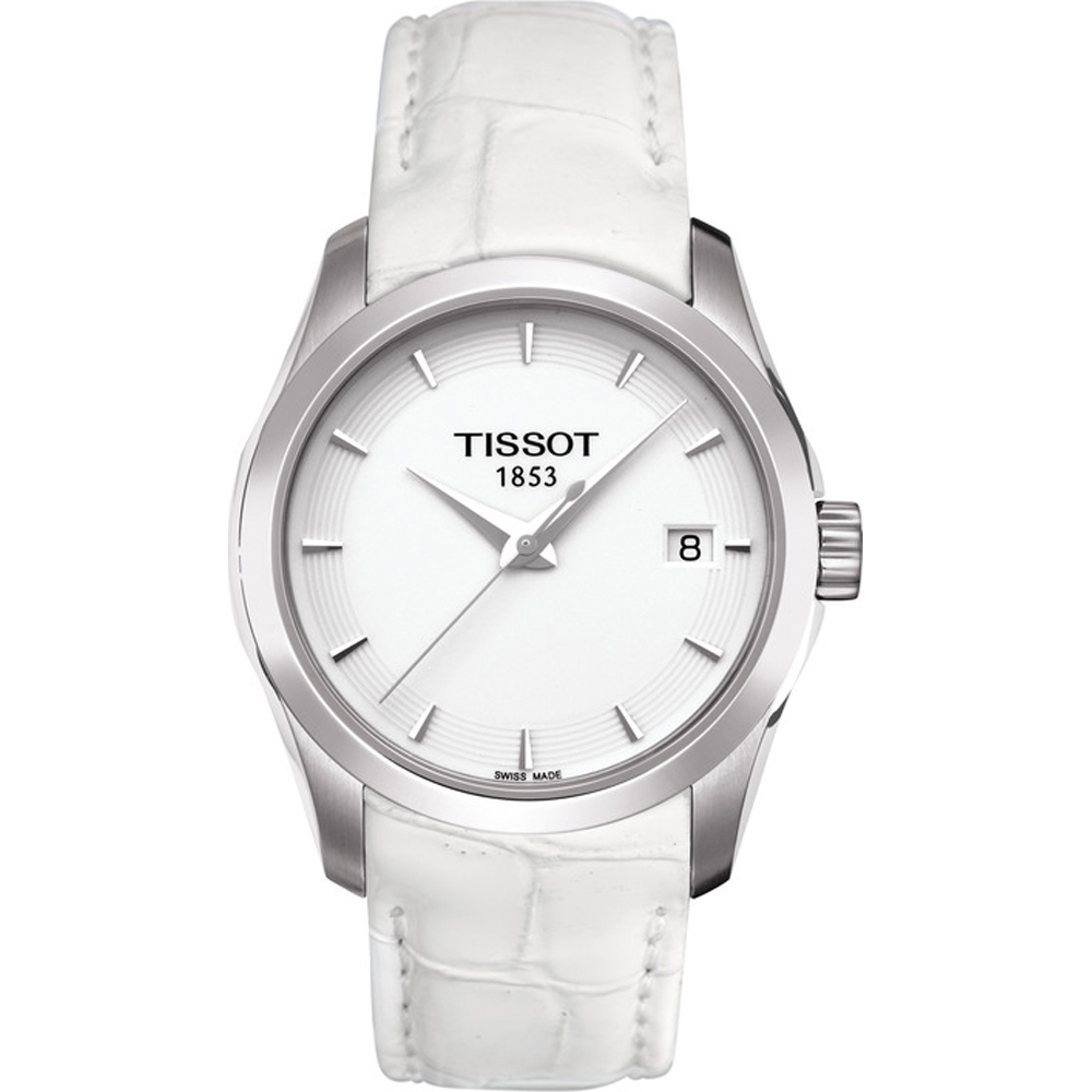 Đồng hồ nữ Tissot T-Classic Couturier White Leather Quartz Ladies T035.210.16.011.00 7