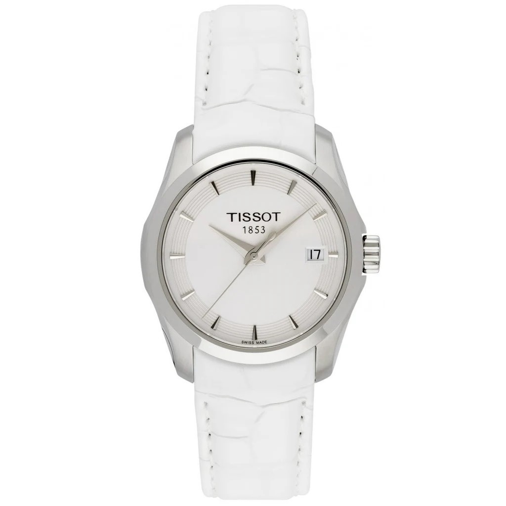 Đồng hồ nữ Tissot T-Classic Couturier White Leather Quartz Ladies T035.210.16.011.00 4